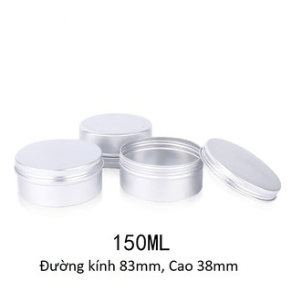 Lọ hộp Nhôm kín Đựng Matcha, đựng Trà, đựng Caphe, đựng Thực Phẩm màu Bạc, dung tích 100ml-500ml
