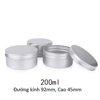 Lọ hộp Nhôm kín Đựng Matcha, đựng Trà, đựng Caphe, đựng Thực Phẩm màu Bạc, dung tích 100ml-500ml