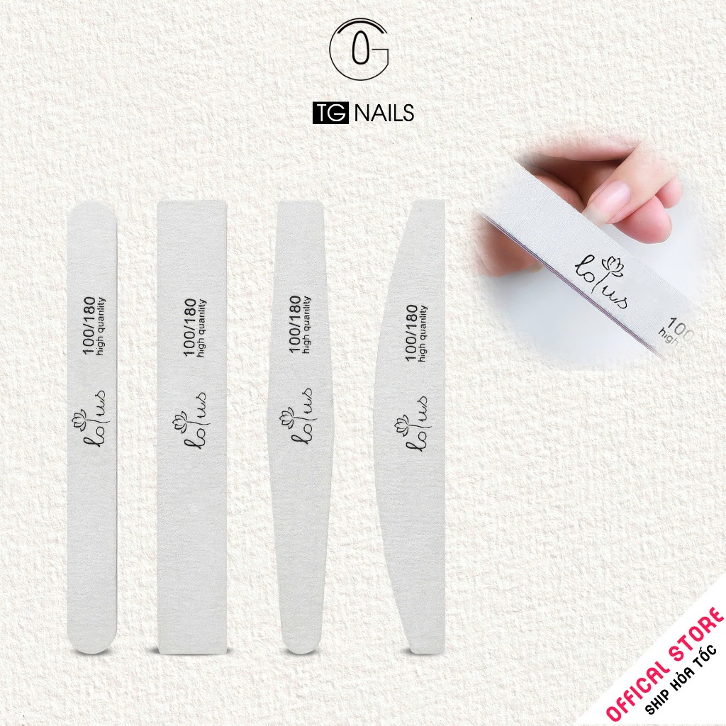 Combo 3 Dũa nail nhám trắng loại xịn nhiều kiểu dáng lựa chọn