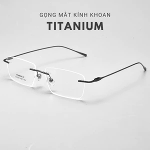 Gọng mắt kính Khoan Titanium IP nguyên khối, thiết kế bởi Despointsvn Titanium