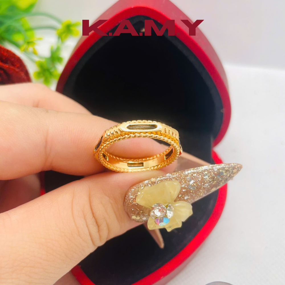 Nhẫn Lông Voi Mạ Vàng 18K Cao Cấp – Trang Sức Phong Thủy May Mắn Tài Lộc Nam Nữ