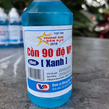 Combo 5 chai cồn 90 độ cồn ethanol y tế an toàn, cồn xanh, cồn sát trùng 60ml