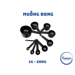 Set bộ 10 muỗng đong đủ size - Dụng cụ đong nguyên liệu Xumiso 1 bộ