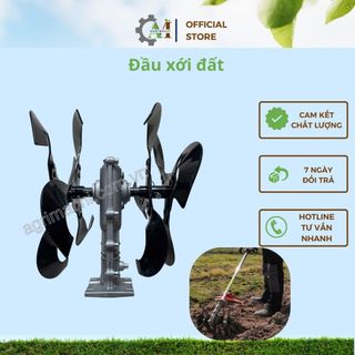 Đầu xới đất gắn máy cắt cỏ lưỡi hình chữ C, độ bền cao, trục kết nối 35cm_ Agrimachi
