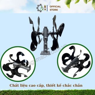 Đầu xới đất gắn máy cắt cỏ lưỡi hình chữ C, độ bền cao, trục kết nối 35cm_ Agrimachi