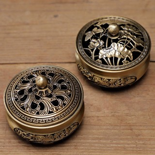 Lư Xông Trầm Hương Hoa Sen & Liên Hoa -Lư Hương Đồng Đúc Khắc Hoa Tiết
