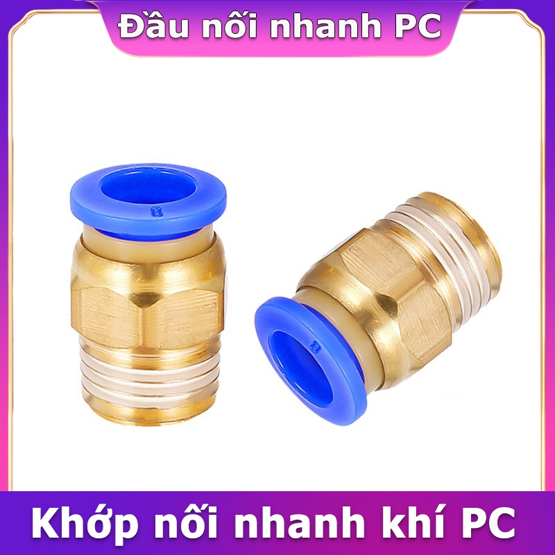 Khớp nối nhanh khí PC ren ngoài cắm dây hơi các loại kết nối nhanh ống khí