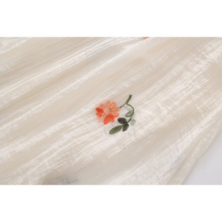 Váy Cho Bé Gái, Váy Cổ Yếm Cho Bé Gái  Họa Tiết Hoa Thêu Nổi Chất Liệu Cotton Mềm Mịn