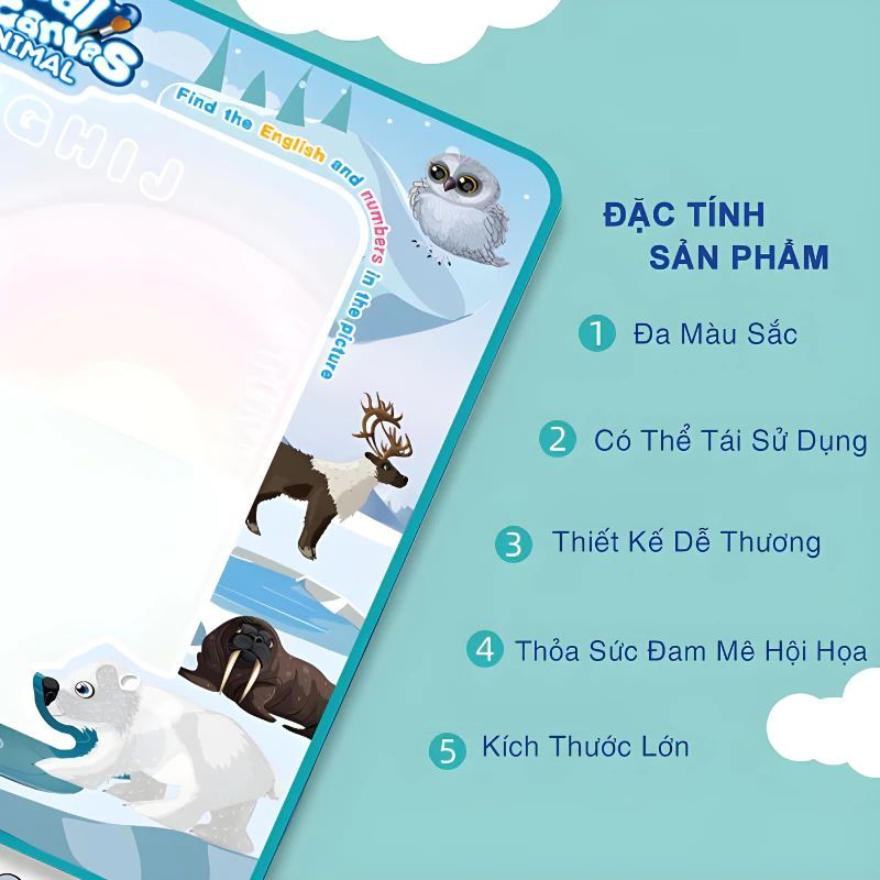 Doodle Mat Magic Water Drawing Màu Mat Sơn Viết Pad Đồ chơi giáo dục cho trẻ em 60 * 80cm