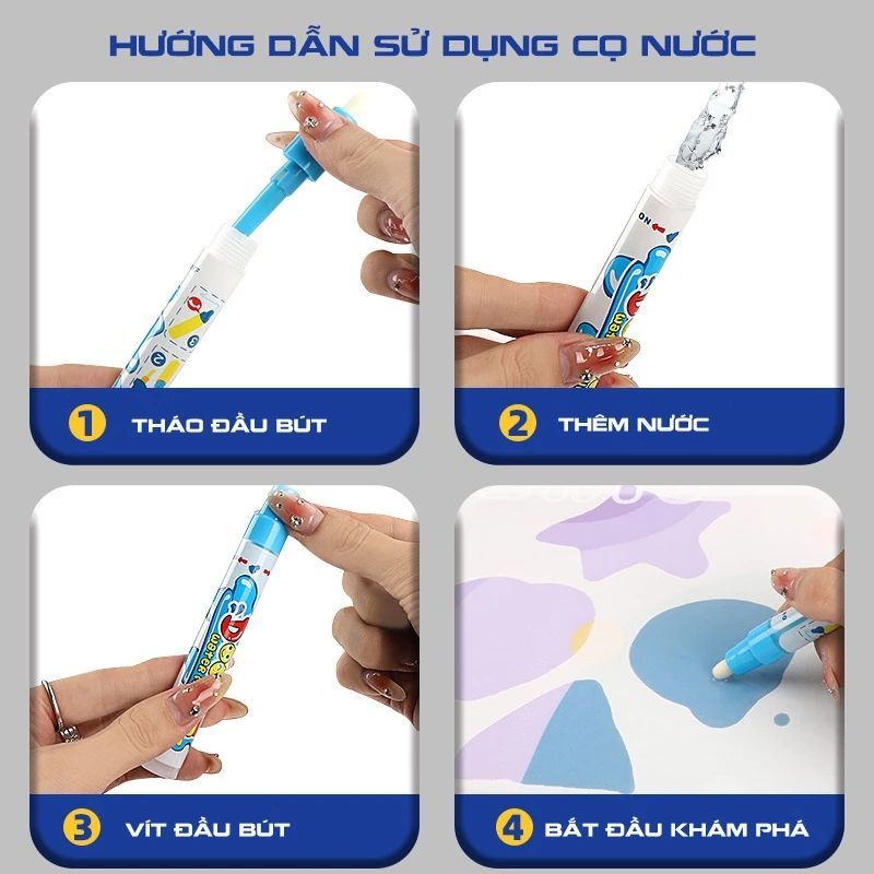 Doodle Mat Magic Water Drawing Màu Mat Sơn Viết Pad Đồ chơi giáo dục cho trẻ em 60 * 80cm