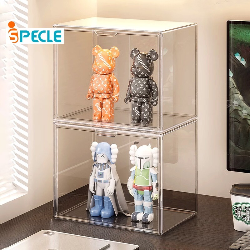 iSPECLE Hộp Acrylic Đa Năng Trong Suốt - Đựng Giày Dép, Mỹ Phẩm, Trưng Bày Búp Bê, Nắp Từ Tính Chất Lượng