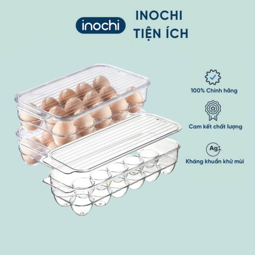 Bộ Khay đựng trứng 12 quả, 14 quả Inochi, an toàn tiêu chuẩn Nhật