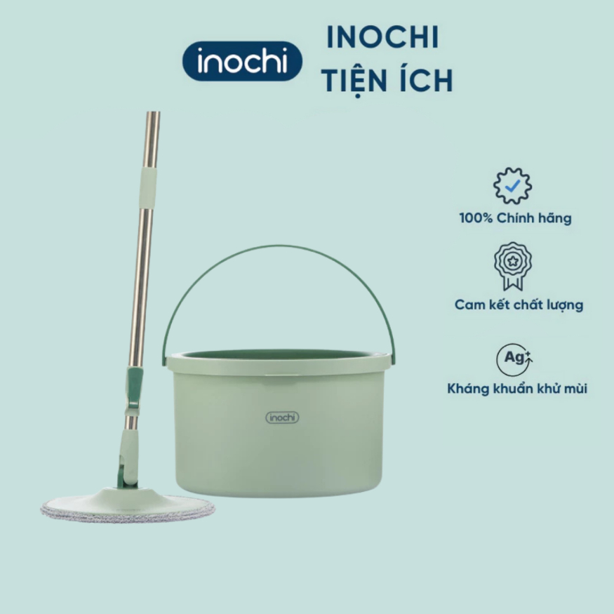 Bộ lau nhà tách nước bẩn tròn Souji xoay 360 độ, tách nước thông minh - CHÍNH HÃNG INOCHI