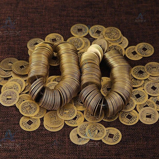 Bộ Đồng Xu Ngũ Đế - 2.3cm Thuận Chí,Khánh Hưng,Dương Chính,Càn Long,Gia Khánh 50 Chiếc -Phong Thủy May Mắn Chiêu Tài