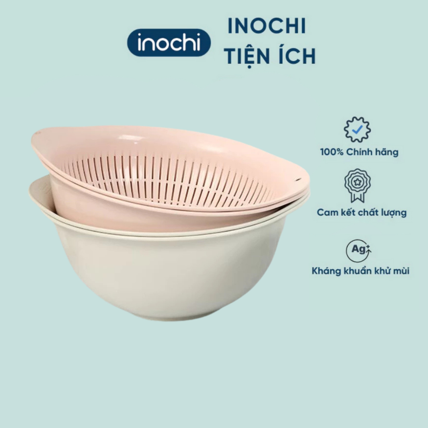 [KHUYÊN DÙNG] Bộ thau rổ cao cấp INOCHI dày dặn, nhiều size tiện dụng