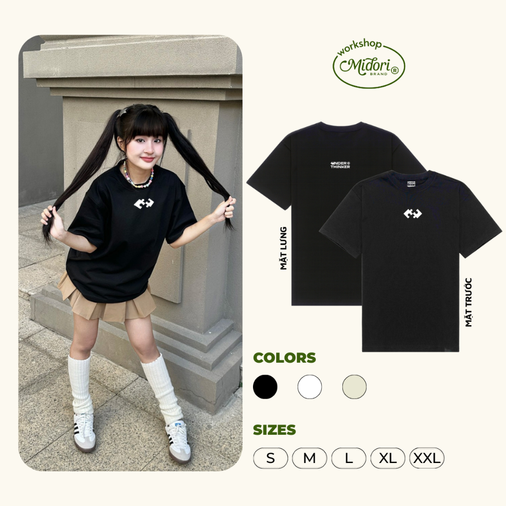 Áo Thun Form Rộng PUZZLE Cổ Tròn Phông Nam Nữ Unisex Chất Liệu Cotton Local Brand | MI MIDORI