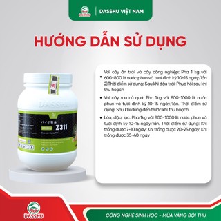 DASSHU Z311 - Phân bón sinh học hồi sức cho cây, bung lá Hỗ Trợ Xanh Lá, Dày Lá, Cây Sinh Trưởng Ổn Định