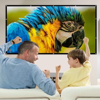 Màn Chiếu Treo Tường Chiếu Phản Quang Gấp Gọn, Tăng Độ Sáng, Tương Phản Có chứa Velcro