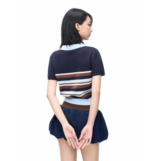 CARA Áo polo nữ Henly tay ngắn chất len dệt đơn giản