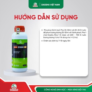 DASSHU Z1000 RICE - Phân Bón Lúa Hữu Cơ, Hỗ Trợ Phát Triển Hệ Rễ, Dưỡng Rễ, Nuôi Hạt