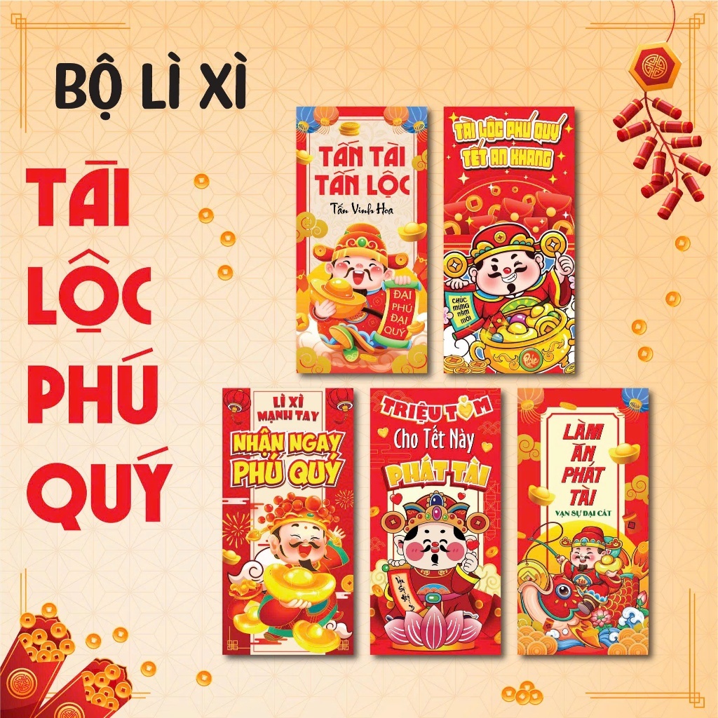 Bảo Lì Xì Câu Chúc Tết 2026 - Tập 50/100/200 Giấy C150 | Shopee Việt Nam