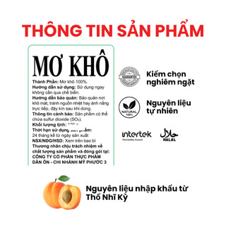 Mơ Khô Dan D Pak I Dried Apricots I 380g