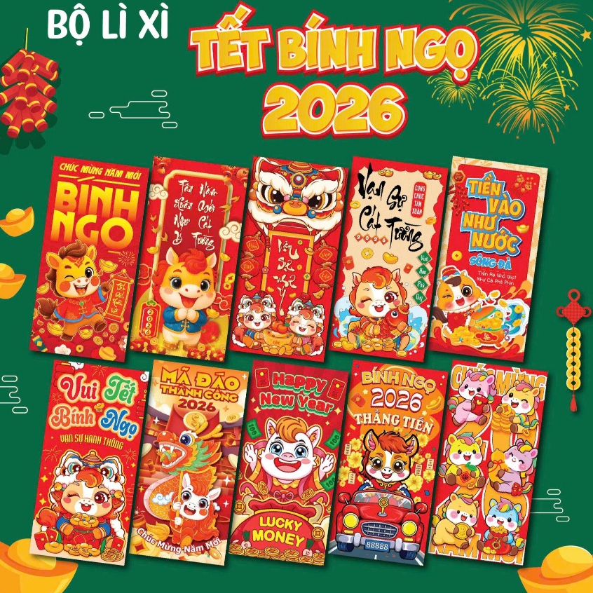 Bảo Lì Xì Câu Chúc Tết 2026 - Tập 50/100/200 Giấy C150 | Shopee Việt Nam