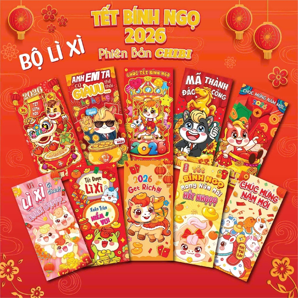 Bảo Lì Xì Câu Chúc Tết 2026 - Tập 50/100/200 Giấy C150 | Shopee Việt Nam