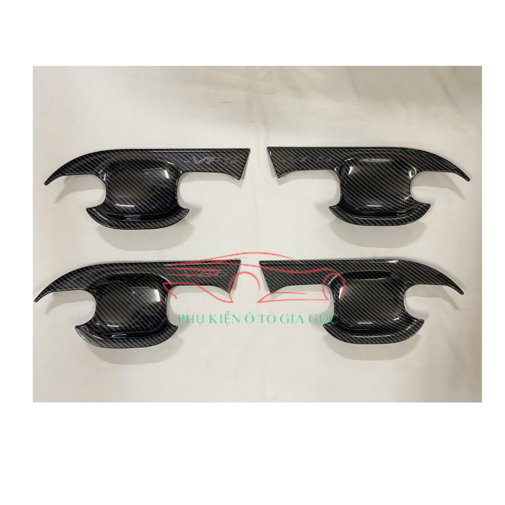 Ốp tay nắm cửa, hõm cửa, nắp che sạc, ốp gương xe Vinfast VF5/Herio Green - chất liệu Carbon cao cấp - chuẩn form xe