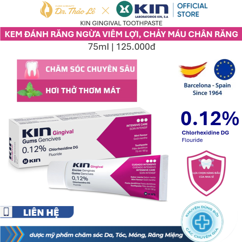 Kem Đánh Răng KIN Gingival Toothpaste - Ngăn Ngừa Viêm Nướu, Hôi Miệng ...