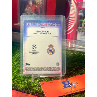 Thẻ bóng đá Endrick RC Wonderkids Topps Chrome UCL 2024/25