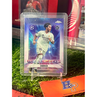 Thẻ bóng đá Endrick RC Wonderkids Topps Chrome UCL 2024/25