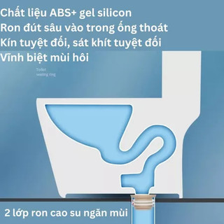 SUBOGDG đệm lót ngăn mùi bồn cầu, Ron cao su dùng cho ống 75/90mm, lắp đặt bồn cầu nhanh chóng