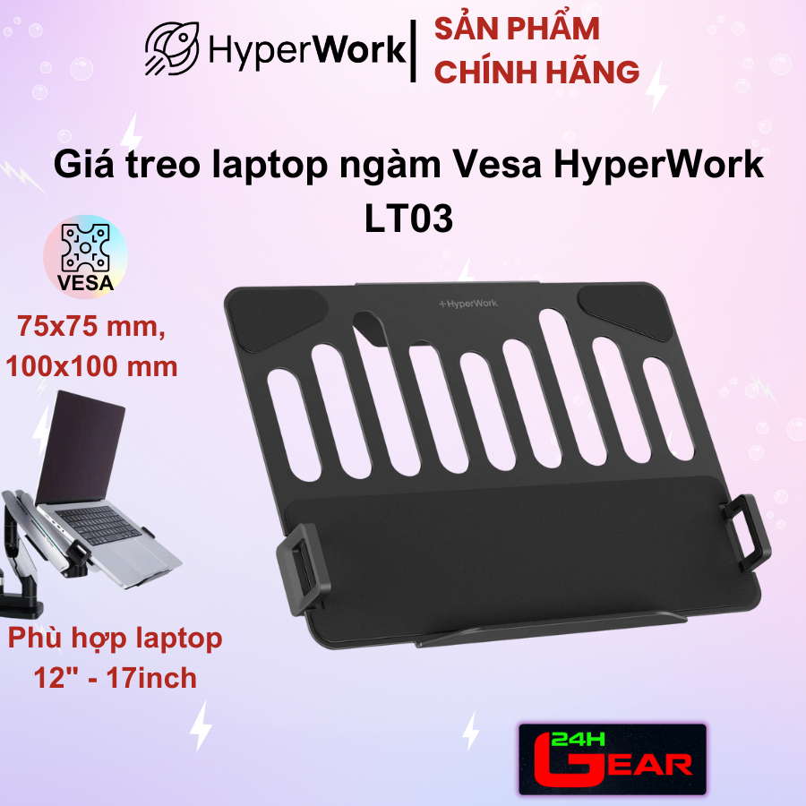 Giá treo laptop ngàm Vesa HyperWork LT03 ( laptop 12