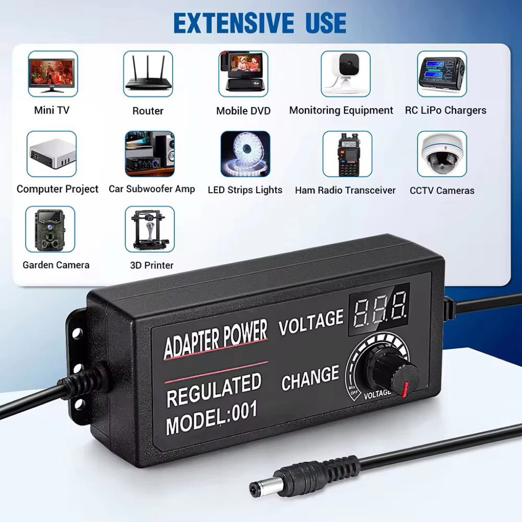 nguồn điện áp,Adapter chỉnh điện áp,Adapter nguồn đa năng có hiển thị ...