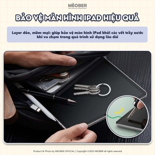 [Premium] Dán màn hình iPad Paperlike Nhám - Viết vẽ như trên giấy, chống chói, hạn chế ánh sáng xanh Ber Paper by MèoB