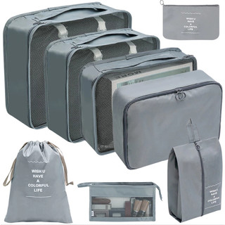 Set 7 túi du lịch đa năng gấp gọn chống nước túi đựng đồ quần áo giày dép tiện lợi