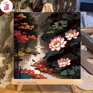 ( TẶNG SET 10 KHẨU TRANG) Tranh Số Hoá Natra Ôm Tim Hoạt Hình Tranh Tô Màu 20x20cm dễ thương đầy đủ cọ, màu, căng khung
