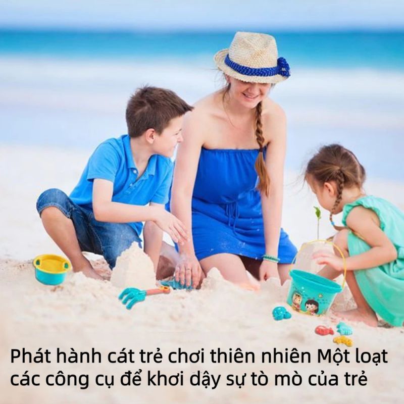 Đồ chơi cho trẻ em Lâu đài xô cát bé cát đào công cụ trẻ em mùa hè bờ biển đồ chơi