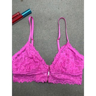 > Thanh lý < Áo lót sexy /áo ngực ren mềm mịn, có khuy cài sau không gọng không đệm màu hồng hàng xuất dư xịn