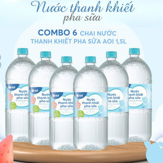 Combo 6 chai/ Combo 12 chai nước thanh khiết pha sữa Aoi 350ml/ 500ml/ 1000ml cho bé!