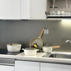 Chảo Chống Dính Phủ Gốm Haatz 28cm Dùng Cho Mọi Loại Bếp, Tiện Lợi Dễ Dàng Vệ Sinh - Bếp Của Hà