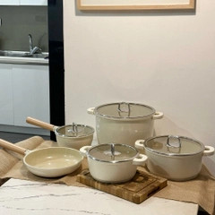Chảo Chống Dính Phủ Gốm Haatz 28cm Dùng Cho Mọi Loại Bếp, Tiện Lợi Dễ Dàng Vệ Sinh - Bếp Của Hà