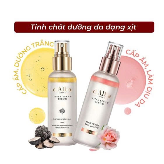 Serum Dạng Xịt Khoáng d'Alba Căng Bóng Da First Spray Serum 100ml