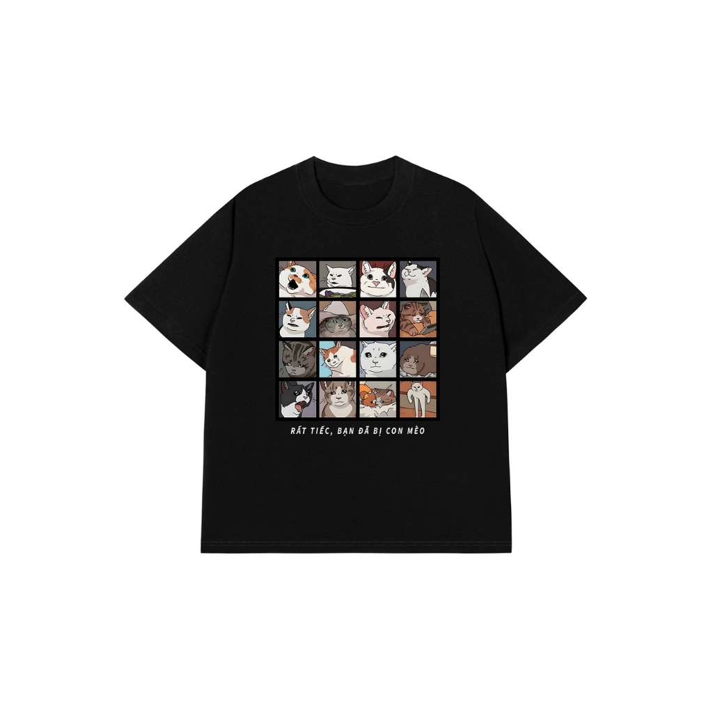 Áo Vớ Vẩn Vui Tươi REDLABEL Áo Thun RẤT TIẾC BẠN ĐÃ BỊ CON MÈO Cotton 100% Oversize Nam Nữ TS60