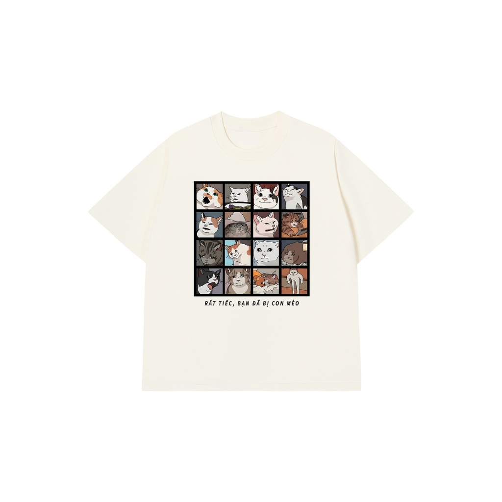 Áo Vớ Vẩn Vui Tươi REDLABEL Áo Thun RẤT TIẾC BẠN ĐÃ BỊ CON MÈO Cotton 100% Oversize Nam Nữ TS60