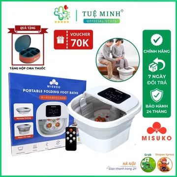 Bồn ngâm chân massage MISUKO FB-91, bồn ngâm chân gấp gọn massage thư giãn thải độc - giảm stress