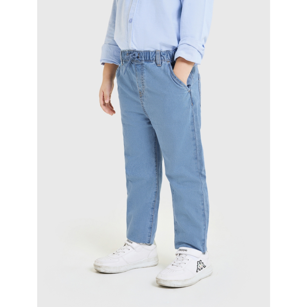 Quần jeans bé trai CANIFA dáng jogger rộng rãi 2BJ25A003