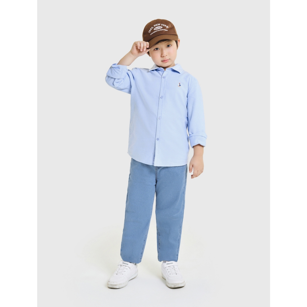 Quần jeans bé trai CANIFA dáng jogger rộng rãi 2BJ25A003