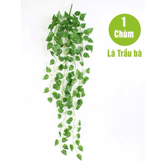 Bụi rủ lá 9 nhánh các loại dài 90cm - Cây lá giả decor
